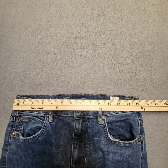 We the Free People Jeans Womens 26 Blue Straight Leg Distressed Denim Stretch - Picture 9 of 11